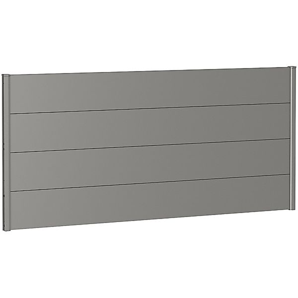 Biohort Wandpaneel Sichtschutz o. Acrylglas 200 cm x 90 cm Quarzgrau-Metall günstig online kaufen