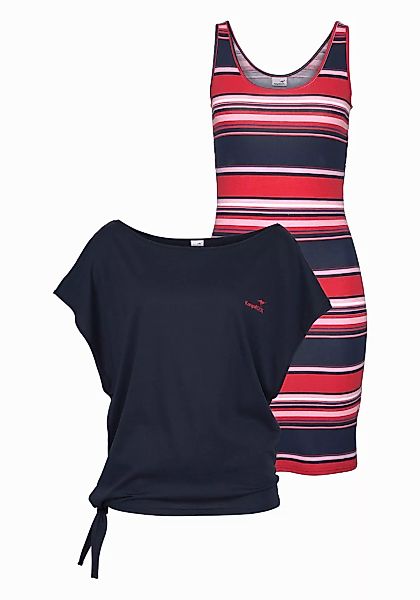 KangaROOS Jerseykleid, (Set, 2 tlg., mit T-Shirt), Mini-Länge, lässiger Sti günstig online kaufen