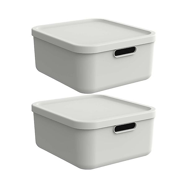ROTHO Aufbewahrungsbox Albula Light 2er-Set Aufbewahrungskiste 20l (Aufbewa günstig online kaufen
