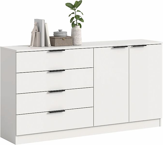 Home affaire Sideboard "SKARDE, Breite 148 cm, 4 Schubkästen, 2 Türen, viel günstig online kaufen