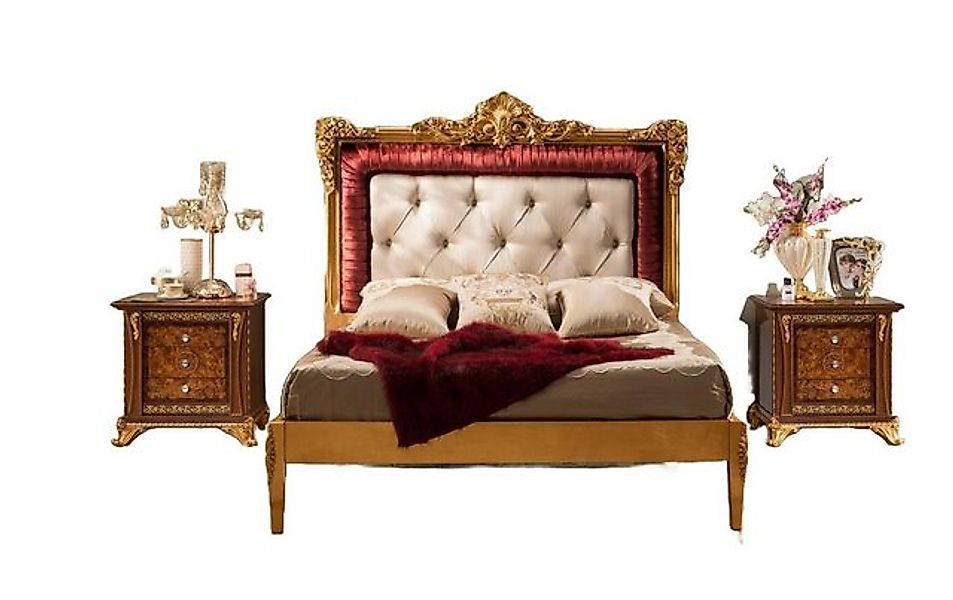 JVmoebel Bett Doppelbett Bettrahmen Hotel Polster Schlafzimmer Betten Braun günstig online kaufen