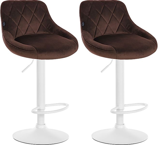 CLP Barhocker Lazio Samt (2er Set, günstig online kaufen