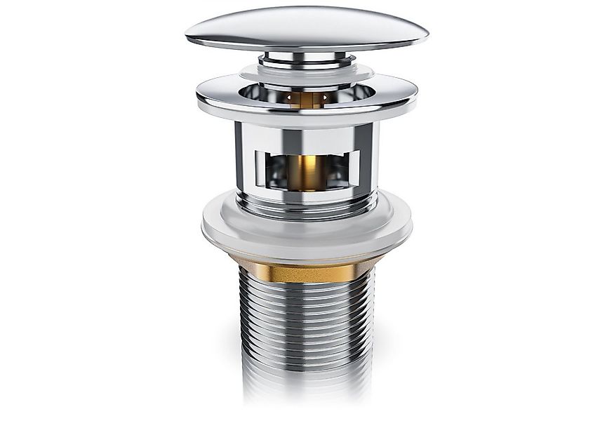 BEARWARE Ablaufgarnitur mit Überlauf Stöpsel, Messing verchromt, 1¼ Zoll, A günstig online kaufen
