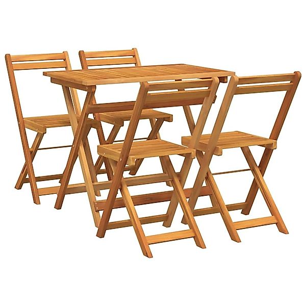 vidaXL 5-Teiliges Klappbares Bistro-Set Massivholz Akazienholz 4105503 günstig online kaufen