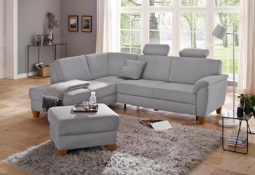 Home affaire Ecksofa "Alta L-Form" mit Federkern und Kontrastnaht, Füße Buc günstig online kaufen