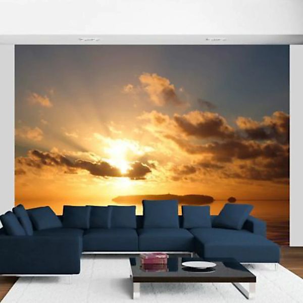 artgeist Fototapete Meer - Sonnenuntergang mehrfarbig Gr. 200 x 154 günstig online kaufen