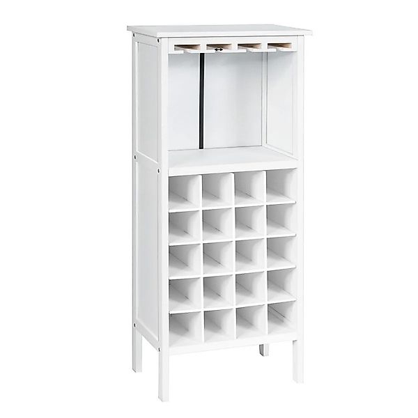 Costway Weinschrank Weinregal mit Glashalter Schwarz 42 x 24.5 x 96 cm günstig online kaufen