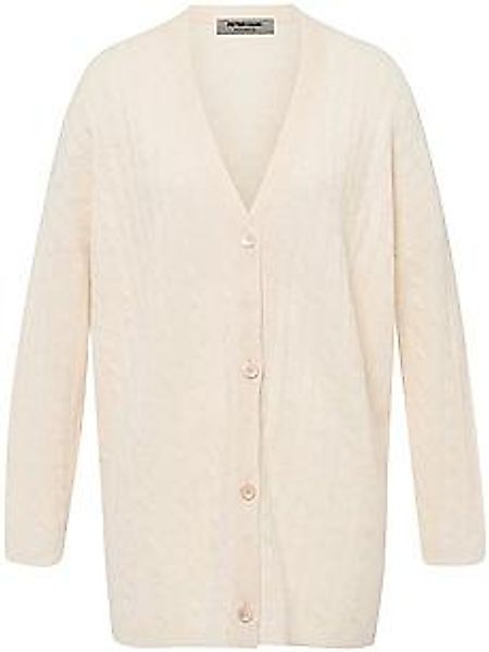 Long-Strickjacke aus 100% Kaschmir Peter Hahn beige günstig online kaufen