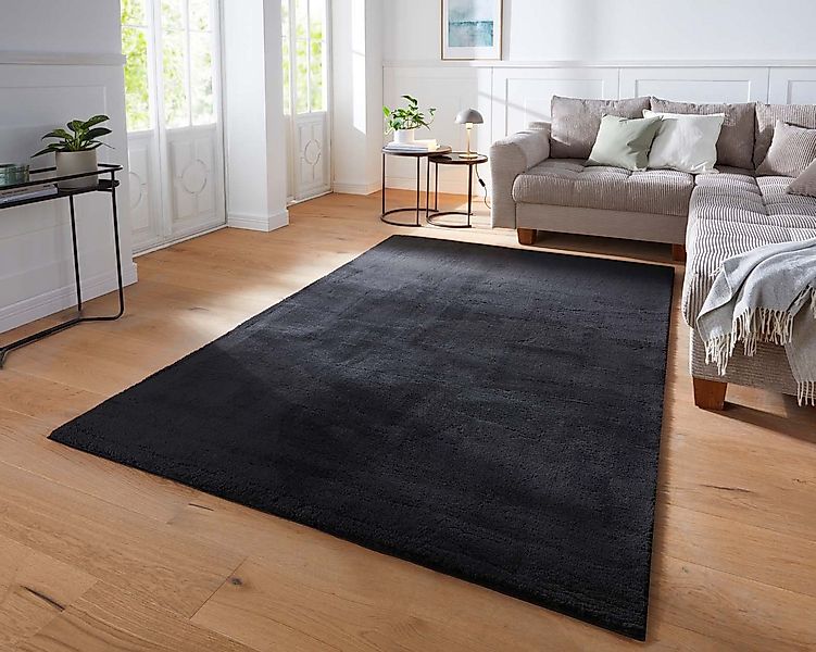 TaraCarpet Teppich Supersoft Kurzflorteppich Fiona Uni, rechteckig, Höhe: 1 günstig online kaufen