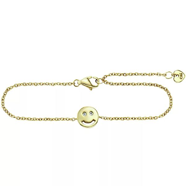 CAÏ Armband "925/- Sterling Silber vergoldet Zirkonia Smile" günstig online kaufen