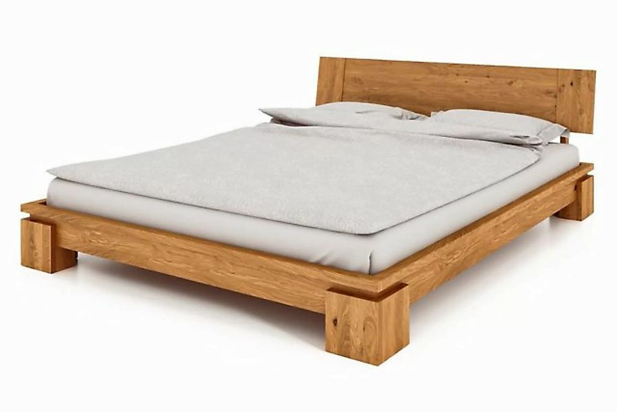 byoak Bett VINCI 160 x 200 aus Massivholz, mit Holzkopfteil, Naturgeölt günstig online kaufen