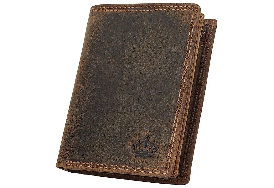 Manza Geldbörse Geldbörse Herren Portemonnaie Echt Leder braun Geldbeutel R günstig online kaufen