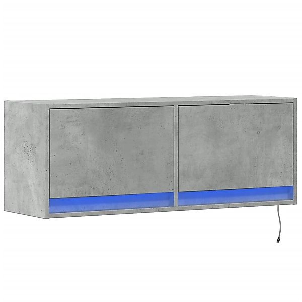 vidaXL TV-Wandschrank mit LED-Beleuchtung Betongrau 100x31x35 cm 852365 günstig online kaufen