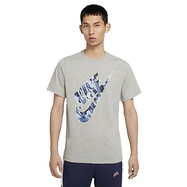 Nike Sportswear Club Kurzarm T-shirt M Dk Grey Heather / Leche Blue günstig online kaufen