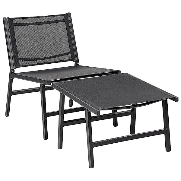 Beliani Gartenstuhl Schwarz 60x54x70 günstig online kaufen