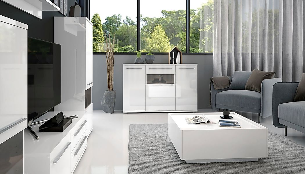 Places of Style Couchtisch "Piano", hochwertig UV lackiert, mit zwei Schubl günstig online kaufen