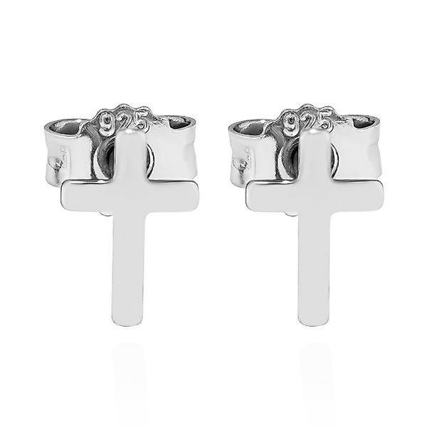 NKlaus Paar Ohrstecker Paar Kreuz Ohrstecker günstig online kaufen