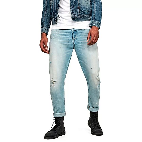 G-star Tyespe C 3d Straight Tapered 2.1 Jeans 32 Vintage Mineral Blue Paint günstig online kaufen