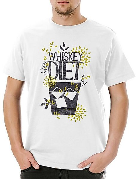 Urban Backwoods Print-Shirt Urban Backwoods Whisky Diet Herren T-Shirt Weiß günstig online kaufen