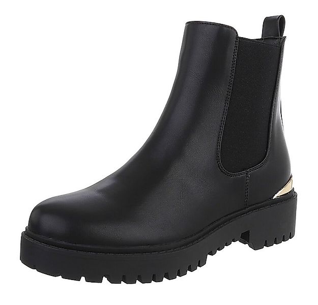 Ital-Design Stylische Chelsea Boots mit elastischen Einsätzen für Damen Sti günstig online kaufen