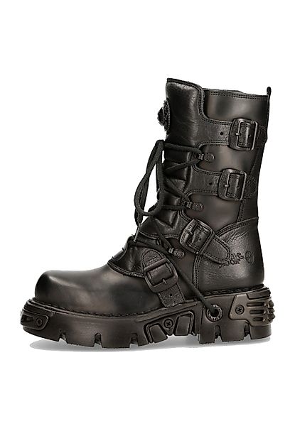 New Rock M-373-S18 Bikerboots Handgefertigte Schwarze günstig online kaufen