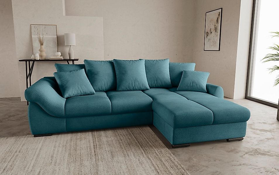 Mr. Couch Ecksofa »Livorno L-Form«, inkl. Hochschläfer-Bettauszug, XL-Bettk günstig online kaufen