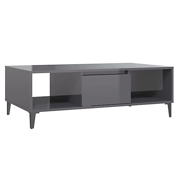 vidaXL Couchtisch Hochglanz-Grau 103,5x60x35 cm Holzwerkstoff günstig online kaufen