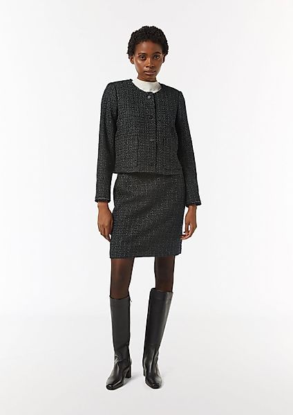 comma Minirock Rock Kurzer Bouclé-Rock mit günstig online kaufen