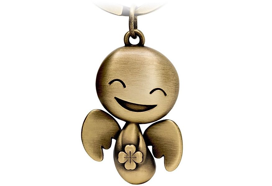 FABACH Schlüsselanhänger Schutzengel Happy mit Kleeblatt - Glücksbringer Ge günstig online kaufen
