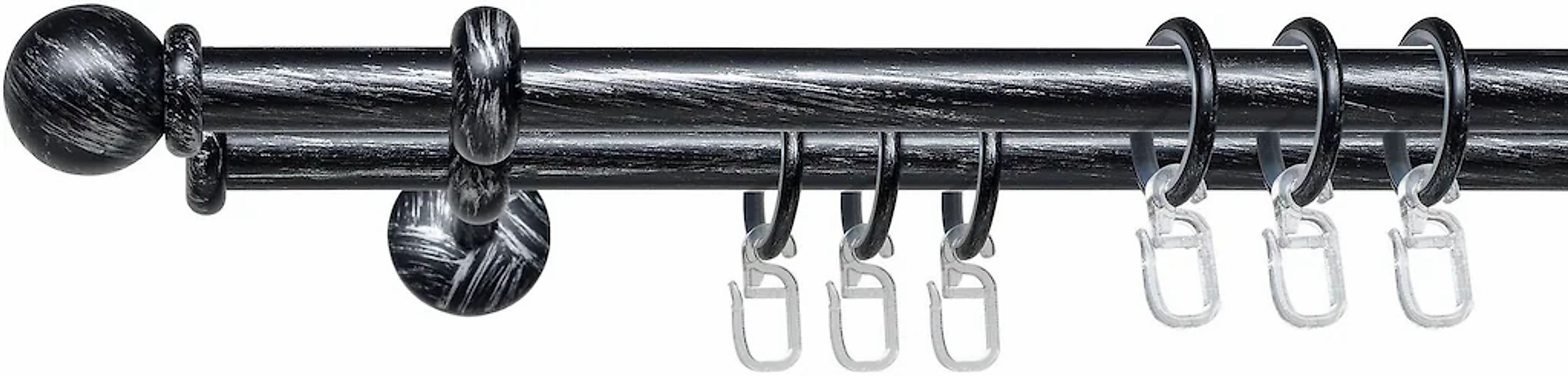 Liedeco Gardinenstange "Esp Kugel" Ø 16 mm 2 läufig-läufig Fixmaß 2-läufig günstig online kaufen
