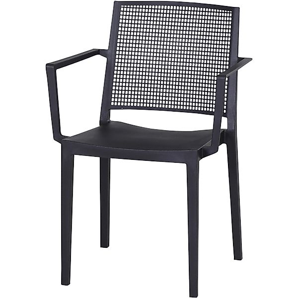 Siena Garden Stapelstuhl Square mit Armlehnen Anthrazit günstig online kaufen
