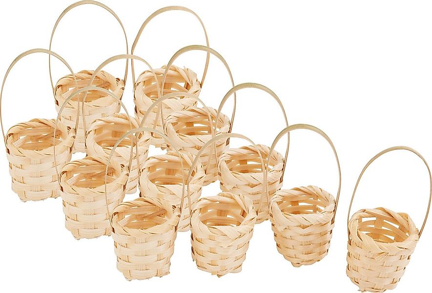 VBS XXL Aufbewahrungskorb Bambus, 12 Stück günstig online kaufen
