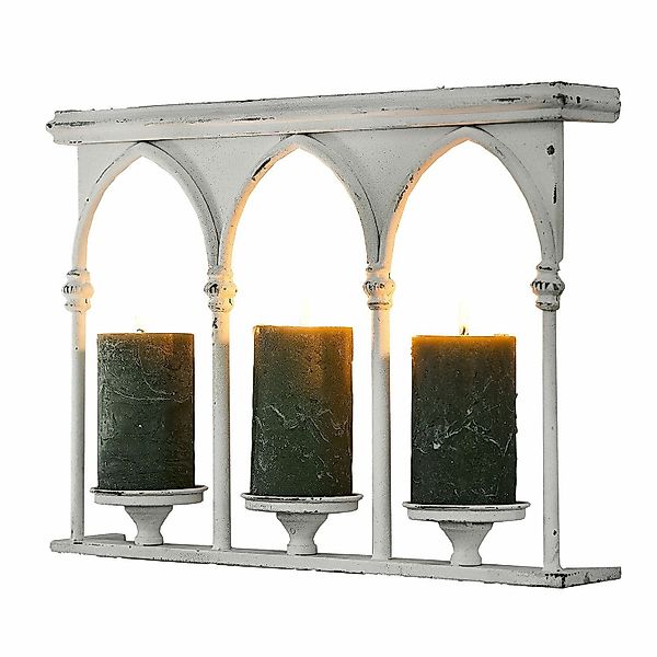 Mirabeau Kerzenständer Wandkerzenhalter Oliviette antikweiß günstig online kaufen