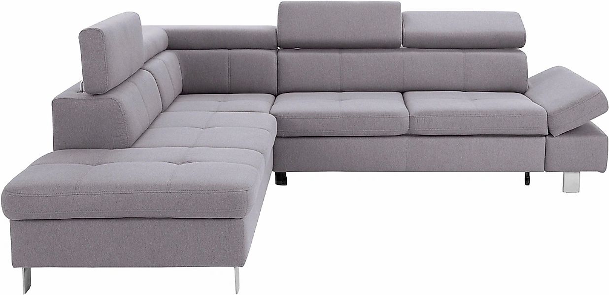 exxpo - sofa fashion Ecksofa "Fiji, L-Form" mit Kopf- bzw. Rückenverstellun günstig online kaufen