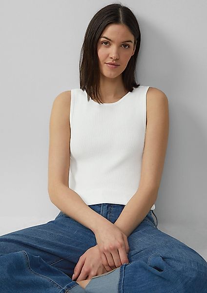 s.Oliver Muscleshirt Strickpullunder Geripptes Feinstrick-Top im günstig online kaufen