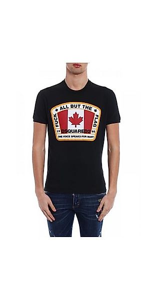Dsquared2 Print-Shirt Dsquared2 Cool T-Shirt Schwarz Herren Canada Flaggen günstig online kaufen