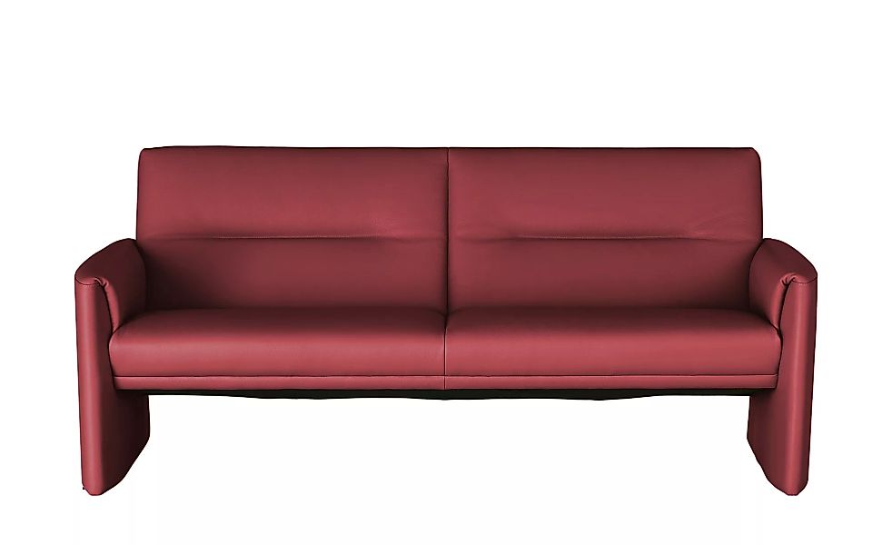 Ledersofa, hoch - rot - 193 cm - 83 cm - 89 cm - Polstermöbel > Sofas > 3-S günstig online kaufen