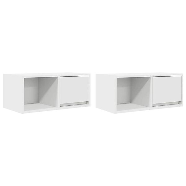 vidaXL TV-Schränke 2 Stk Weiß 60x31x25,5 cm Holzwerkstoff 861437 günstig online kaufen
