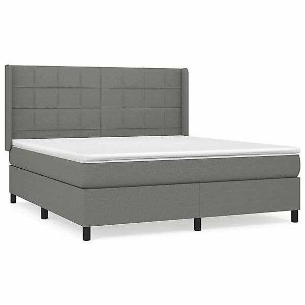 vidaXL Boxspringbett mit Matratze Dunkelgrau 180x200 cm Stoff1400304 günstig online kaufen