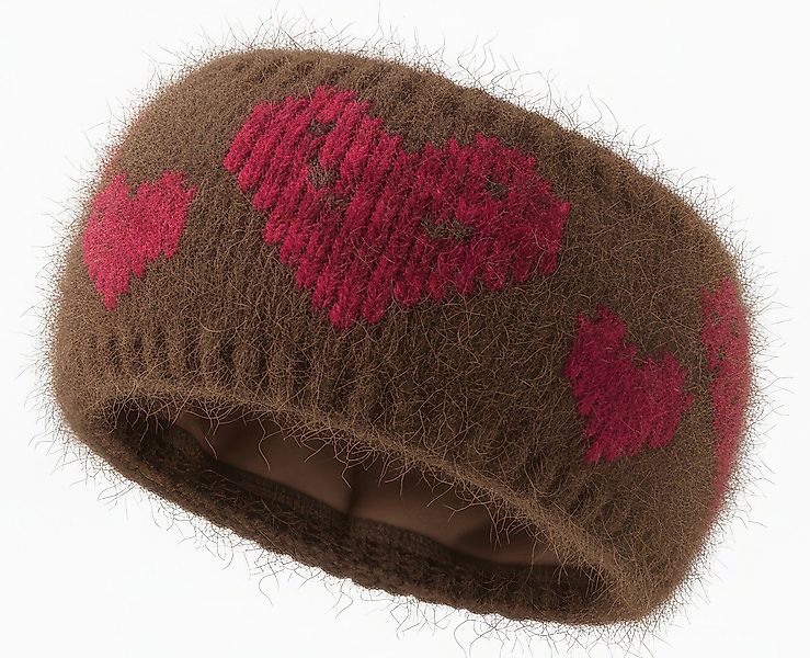 styleBREAKER Stirnband Strick Stirnband mit Herz Muster (1-St) günstig online kaufen