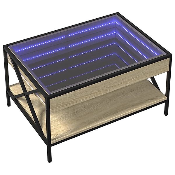 vidaXL Couchtisch mit Infinity-LED Sonoma-Eiche 70x50x38 cm 847703 günstig online kaufen