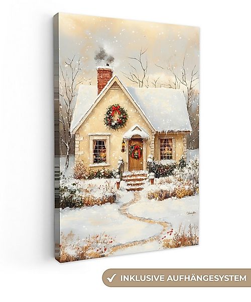 OneMillionCanvasses® Leinwandbild Weihnachten - Zuhause - Winter - Schnee, günstig online kaufen