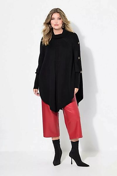 MIAMODA Pullunder Pullover Poncho-Style Zopfmuster Zipfelsaum günstig online kaufen