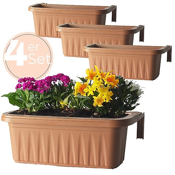 GarPet Balkonkasten 4x Blumenkasten Balkon Geländer günstig online kaufen