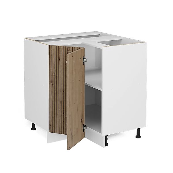 Vicco Eckunterschrank R-Line Küchen Eckschrank Artisan-Eiche/Weiß 76 cm AP günstig online kaufen
