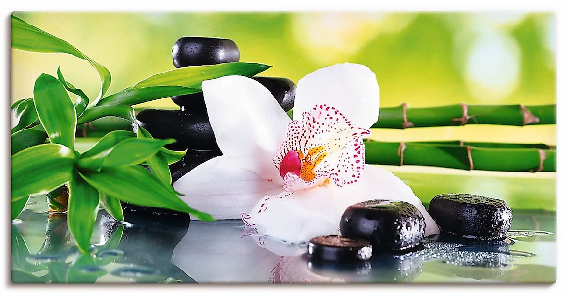 Artland Wandbild "Spa Steine Bambus Zweige Orchidee" Zen 1 Stk. tlg. als Al günstig online kaufen