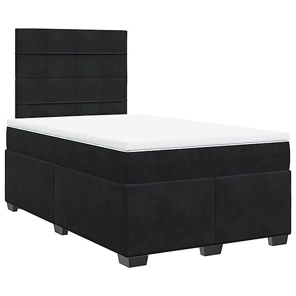 vidaXL Boxspringbett mit Matratze Schwarz 120x200 cm Samt 3293184 günstig online kaufen