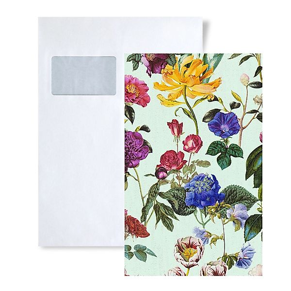 PROFHOME 1 MUSTERSTÜCK S-373362-GU DIN A4 MUSTER der Blumen Tapete günstig online kaufen