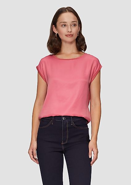 s.Oliver BLACK LABEL Shirttop Fabricmix-Jerseyshirt in günstig online kaufen