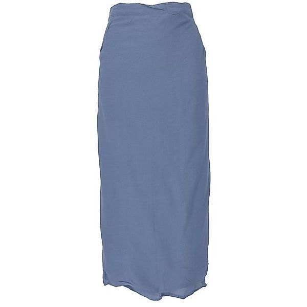 Guru-Shop Minirock Langer Wickelrock, Strandrock, Sommerrock - blau günstig online kaufen